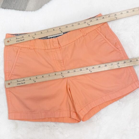 J. Crew Broken In 5 Inch Chino Shorts Coral Peach Orange 8 - Picture 7 of 9
